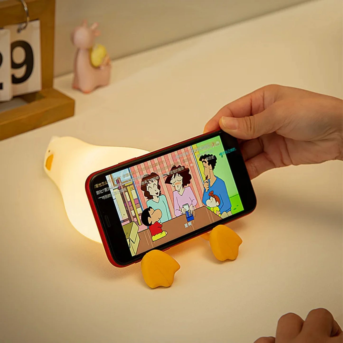 Adorable Rechargeable Silicone Duck-Shaped Night Light