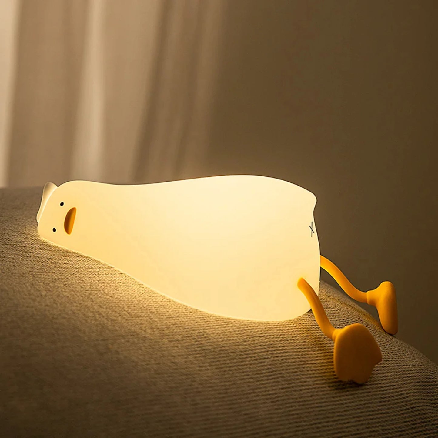 Adorable Rechargeable Silicone Duck-Shaped Night Light