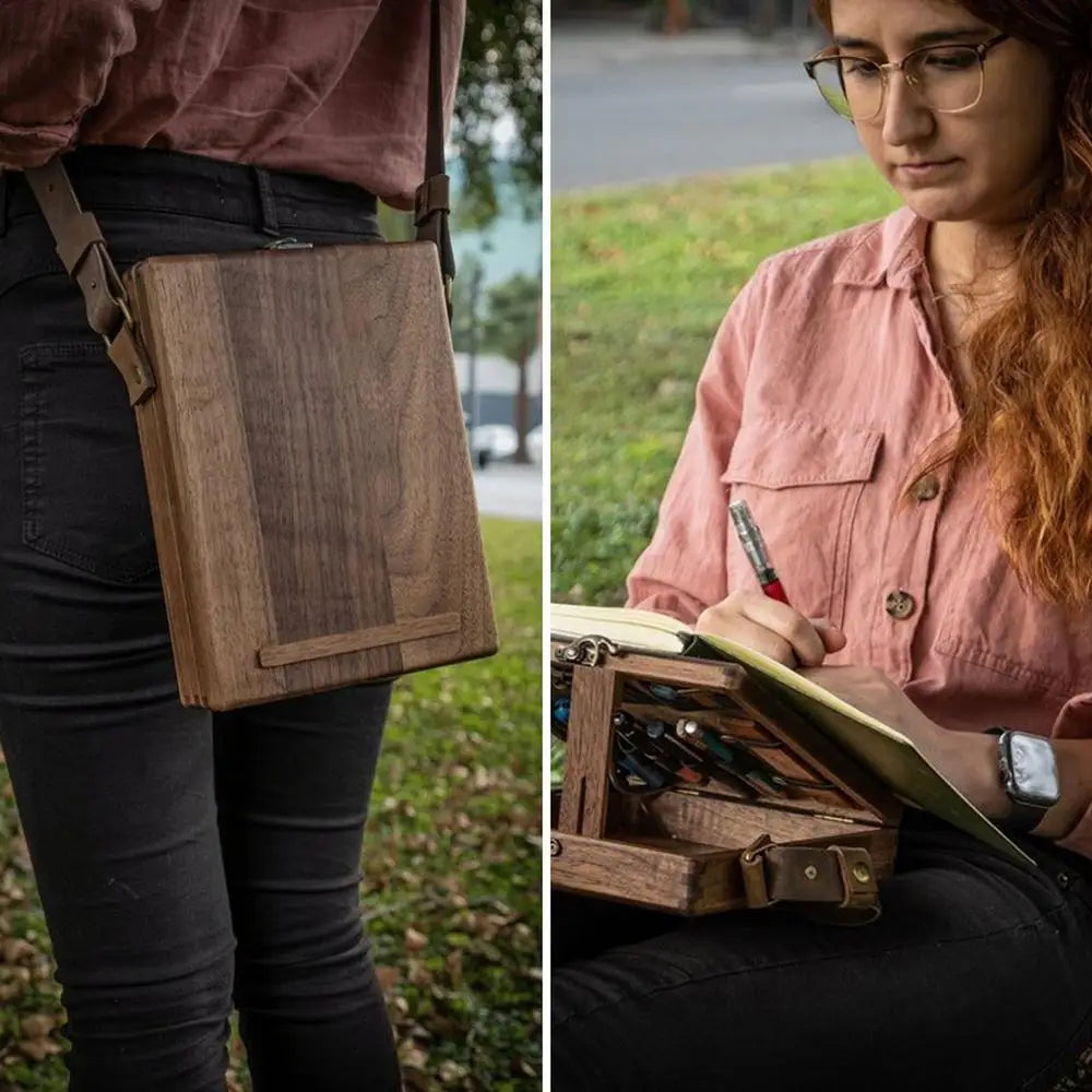 Retro Trend Shoulder Bag Art Supplies Box