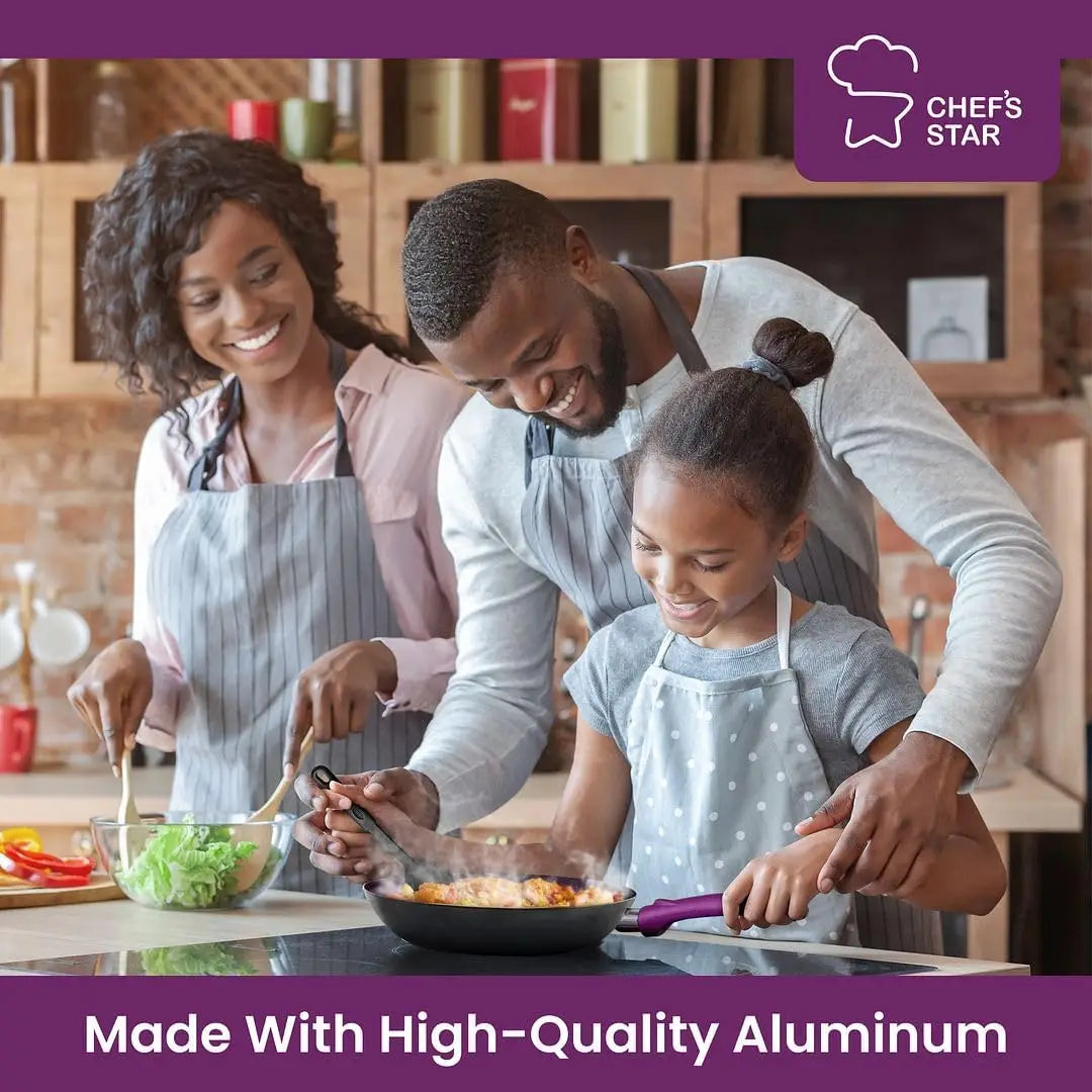 Nonstick Aluminum Cooking Essentials 11 Pieces Purple