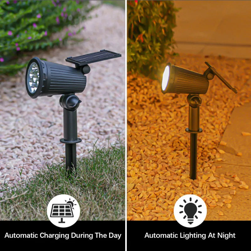 9LEDs Waterproof Solar Spotlights, Outdoor Landscape Lamps