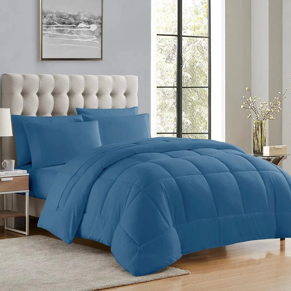 7 Piece Bed-In-A-Bag Down Alternative Comforter & Sheet Set