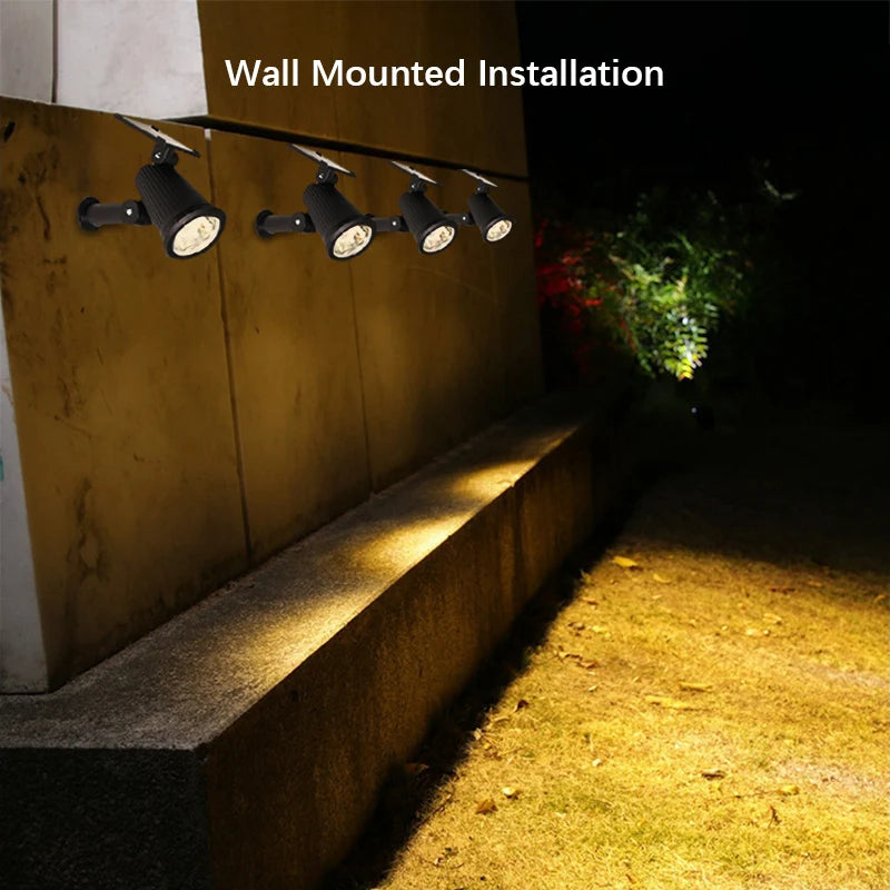 9LEDs Waterproof Solar Spotlights, Outdoor Landscape Lamps