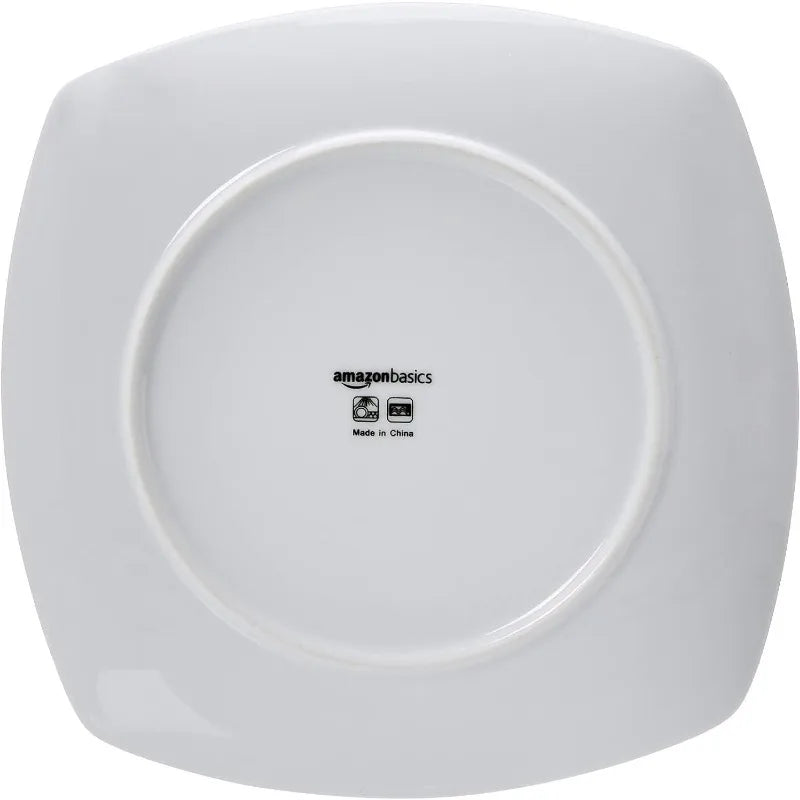 18 Piece Kitchen Dinnerware Set - Square Plates, Bowls,