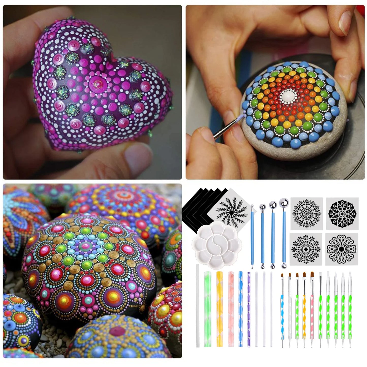 16/18/34/35pcs Mandala Dotting Tools for Painting Rocks