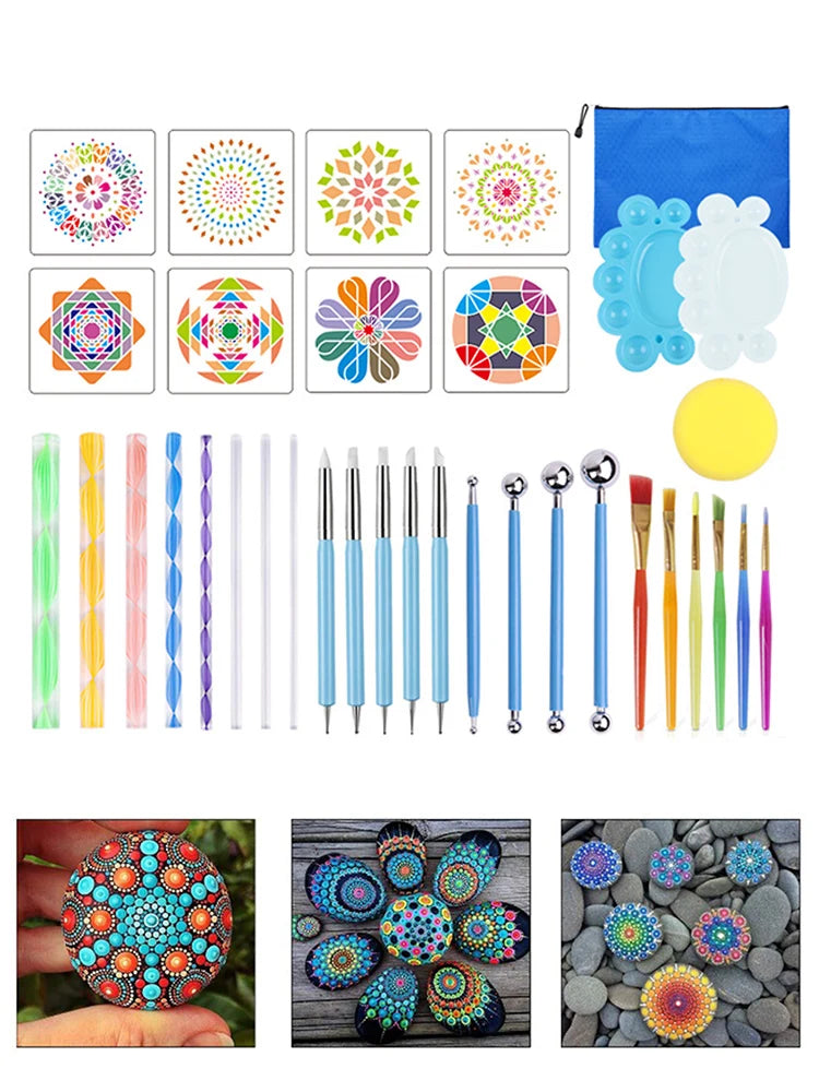 16/18/34/35pcs Mandala Dotting Tools for Painting Rocks