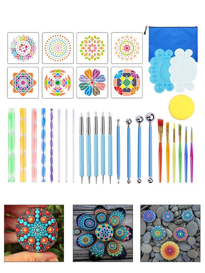 16/18/34/35pcs Mandala Dotting Tools for Painting Rocks