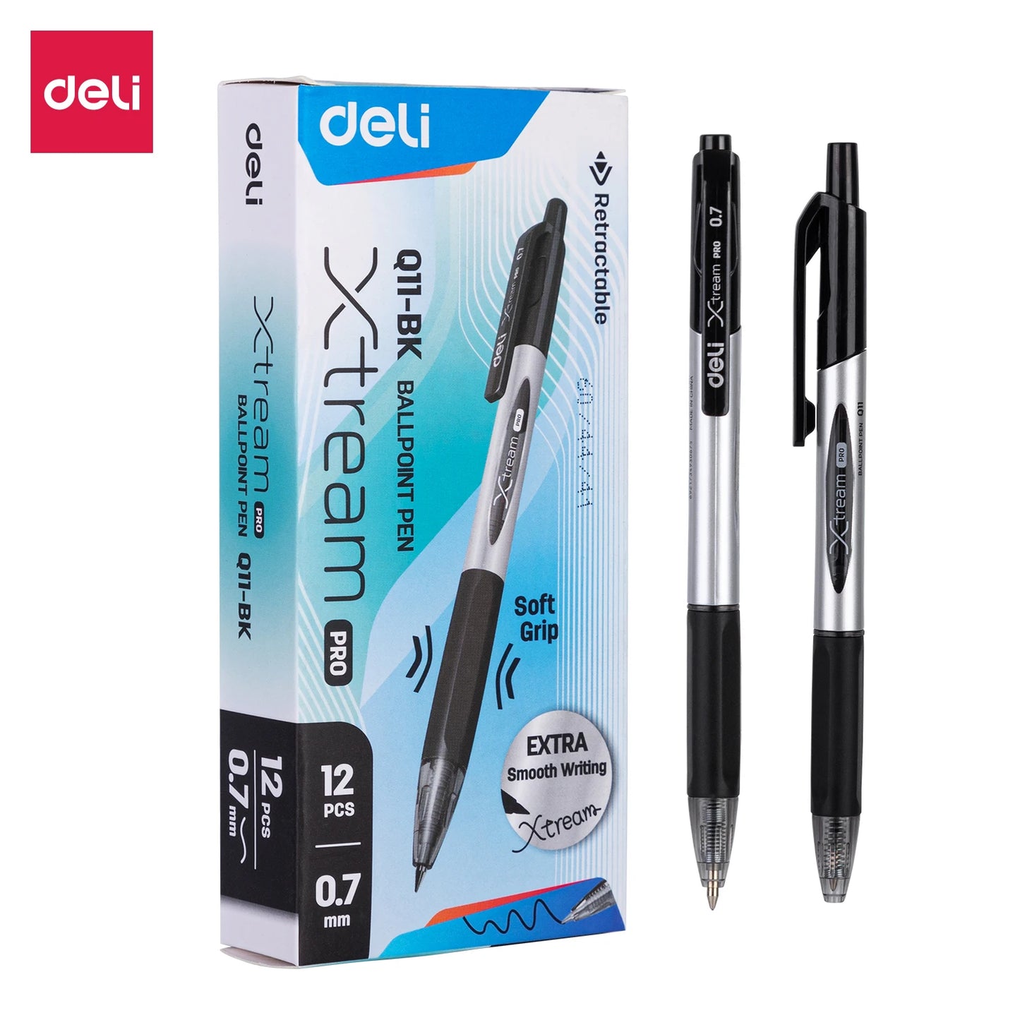 0.7mm Deli Ballpoint Pens Low Viscosity Ink