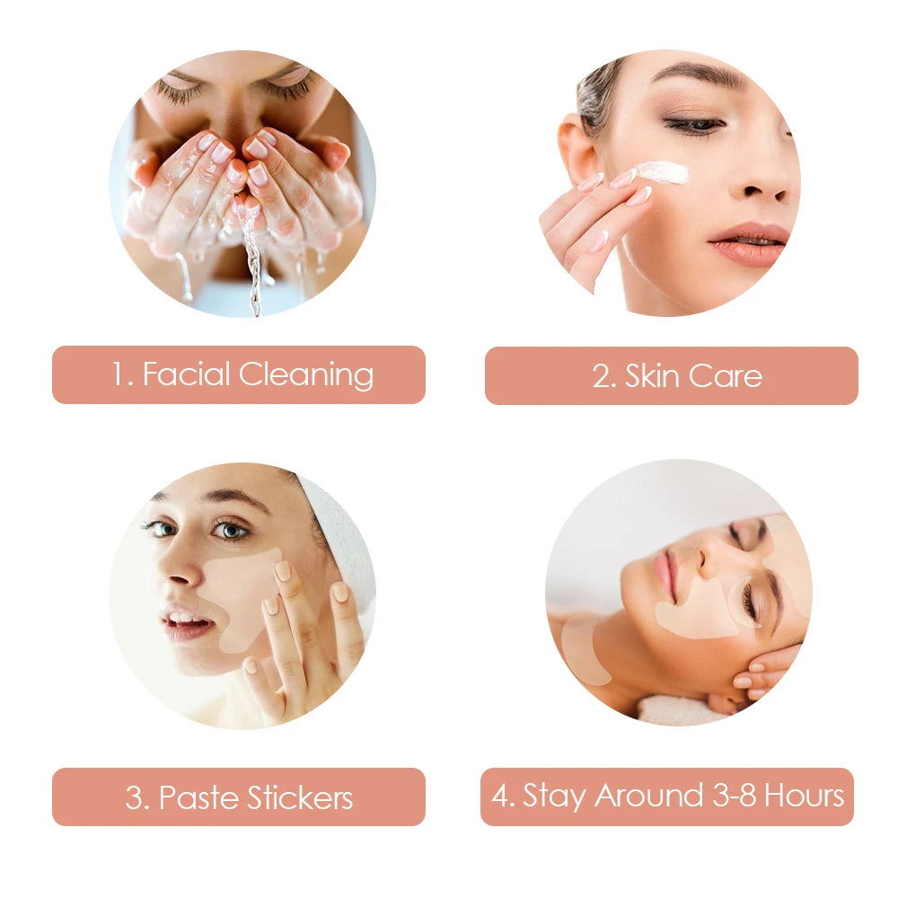 Reusable Silicone Wrinkle Removal Facial Lifting Strips