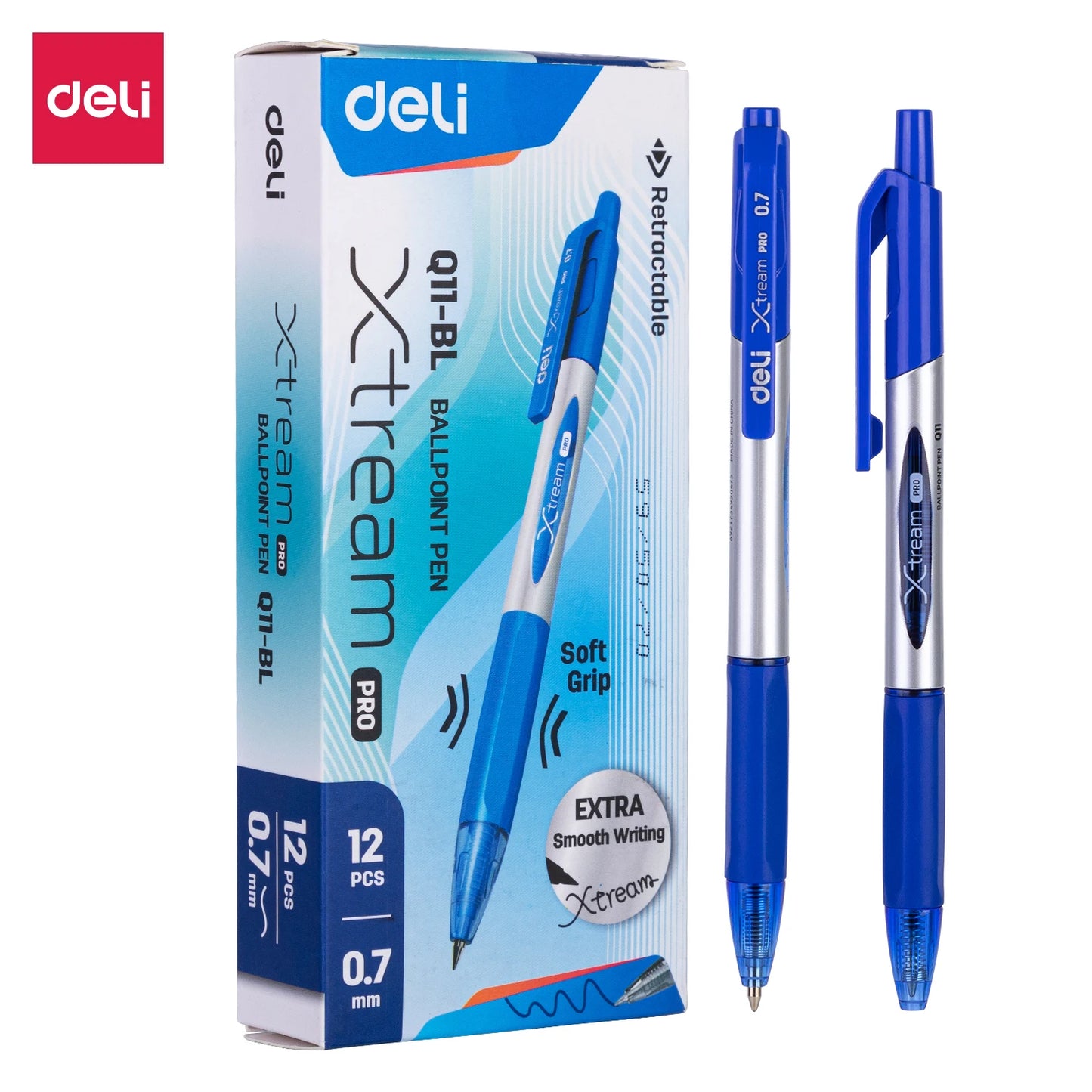 0.7mm Deli Ballpoint Pens Low Viscosity Ink