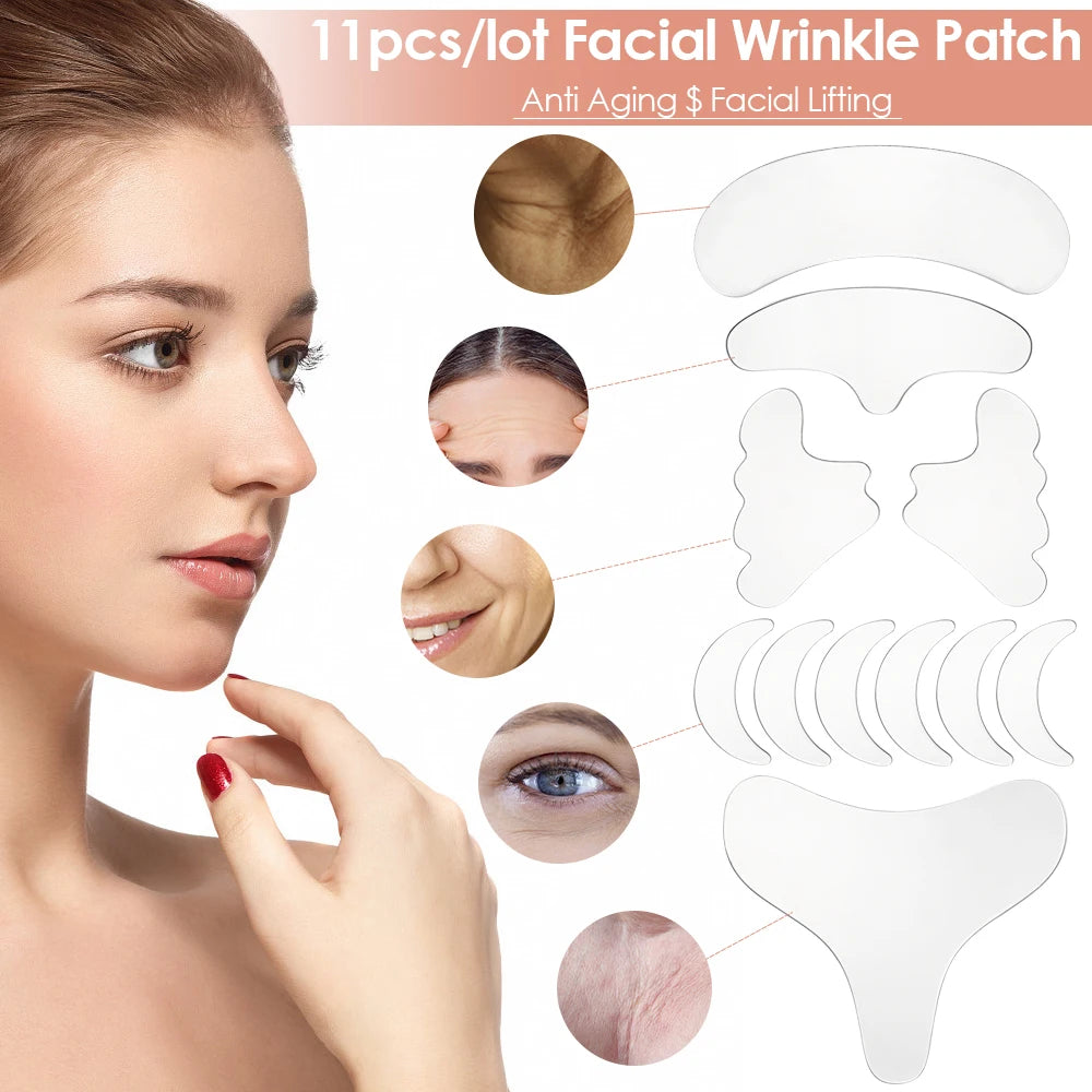 Reusable Silicone Wrinkle Removal Facial Lifting Strips