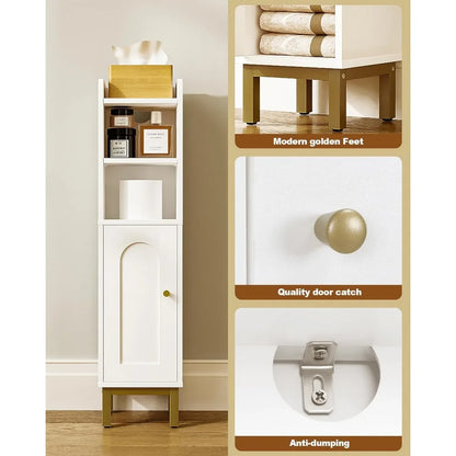 Bathroom Storage Cabinet, Small With Door & Shelves