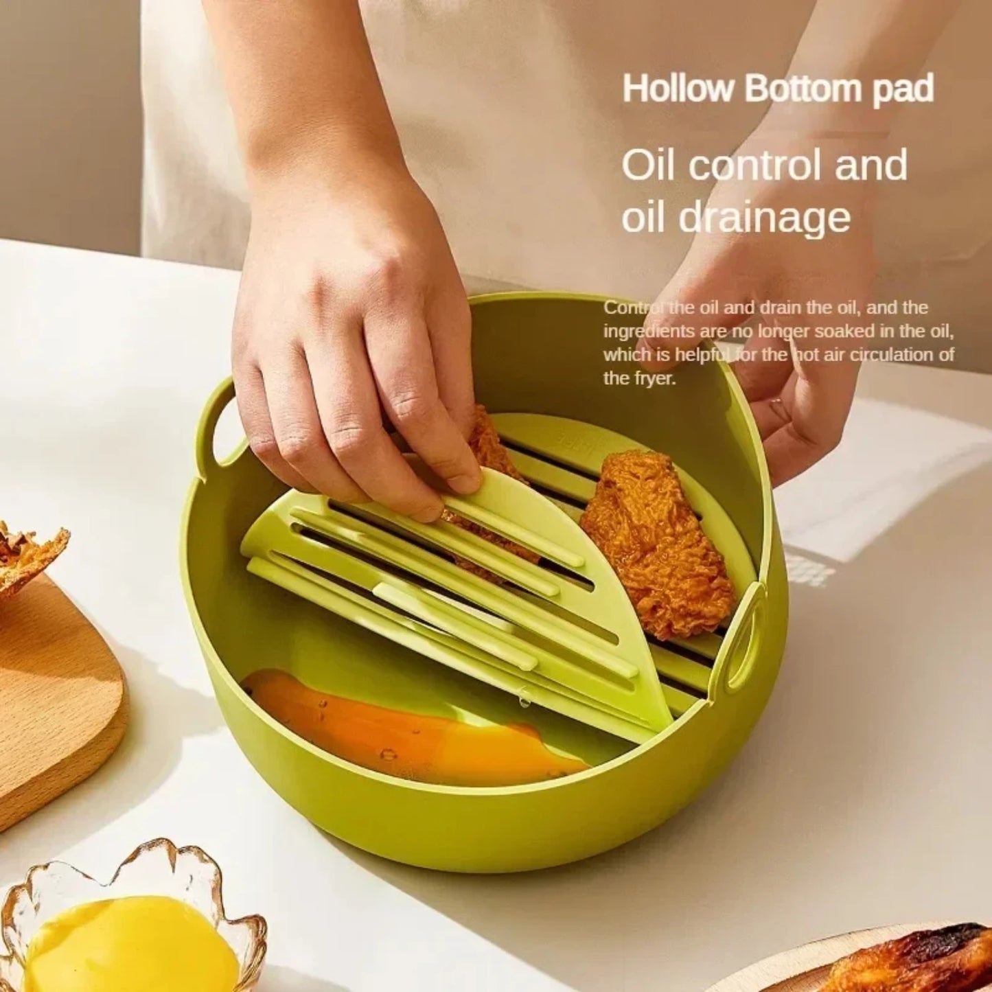 Non-stick Silicone Airfryer Tray For Hassle-free Cooking