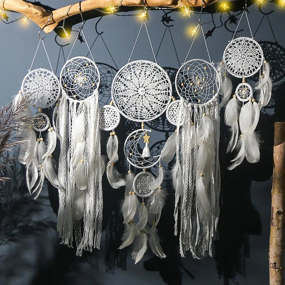 5Pcs/Set Handmade Macrame Dream Catchers Wall Art