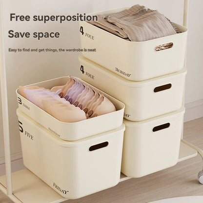 Dustproof Cosmetics Clothing Grocery Storage Bin + Lid