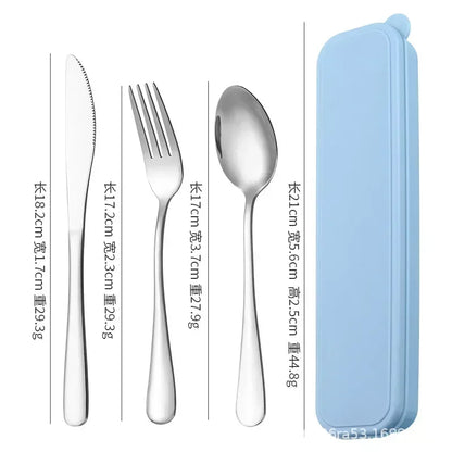 Portable Stainless Steel Cutlery Suit + Storage Box