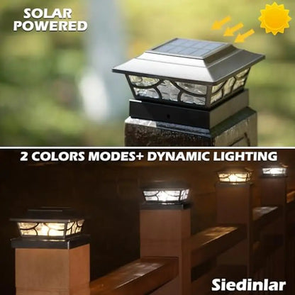 Outdoor Solar Post Lights Patio Garden Decor