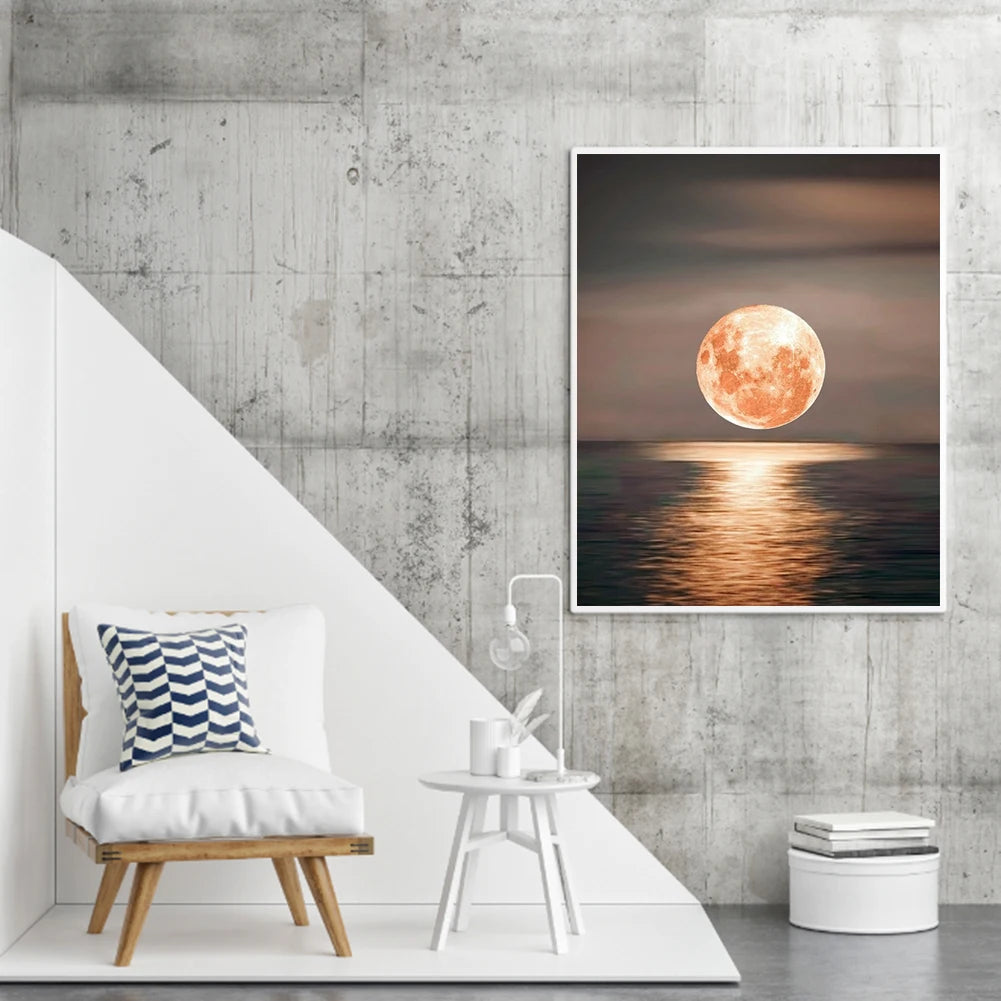 Full Moon at Sea Oil Paint By Numbers Kit