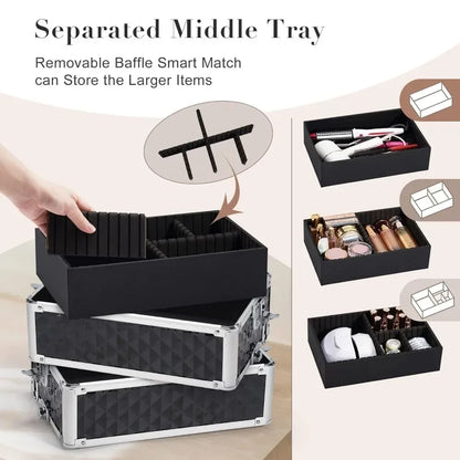 Large Storage Cosmetic Trolley + Key Swivel Wheels