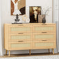 Sturdy, Modern, Chest Of 6 Drawers w/ Metal Handles