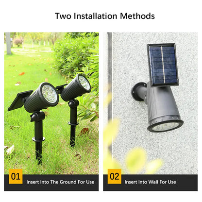 9LEDs Waterproof Solar Spotlights, Outdoor Landscape Lamps