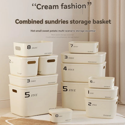 Dustproof Cosmetics Clothing Grocery Storage Bin + Lid