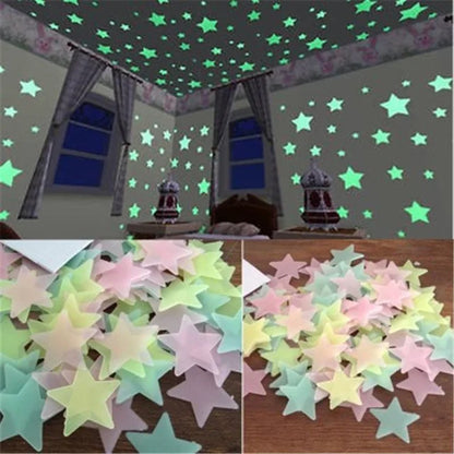 Dark Night Luminous Stars Glow Stickers Decals