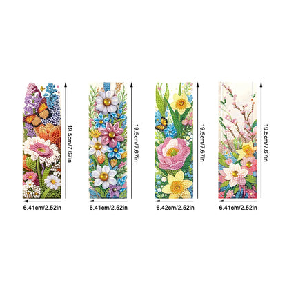 4Pcs Birds DIY Bookmarks Diamond Painting Kits