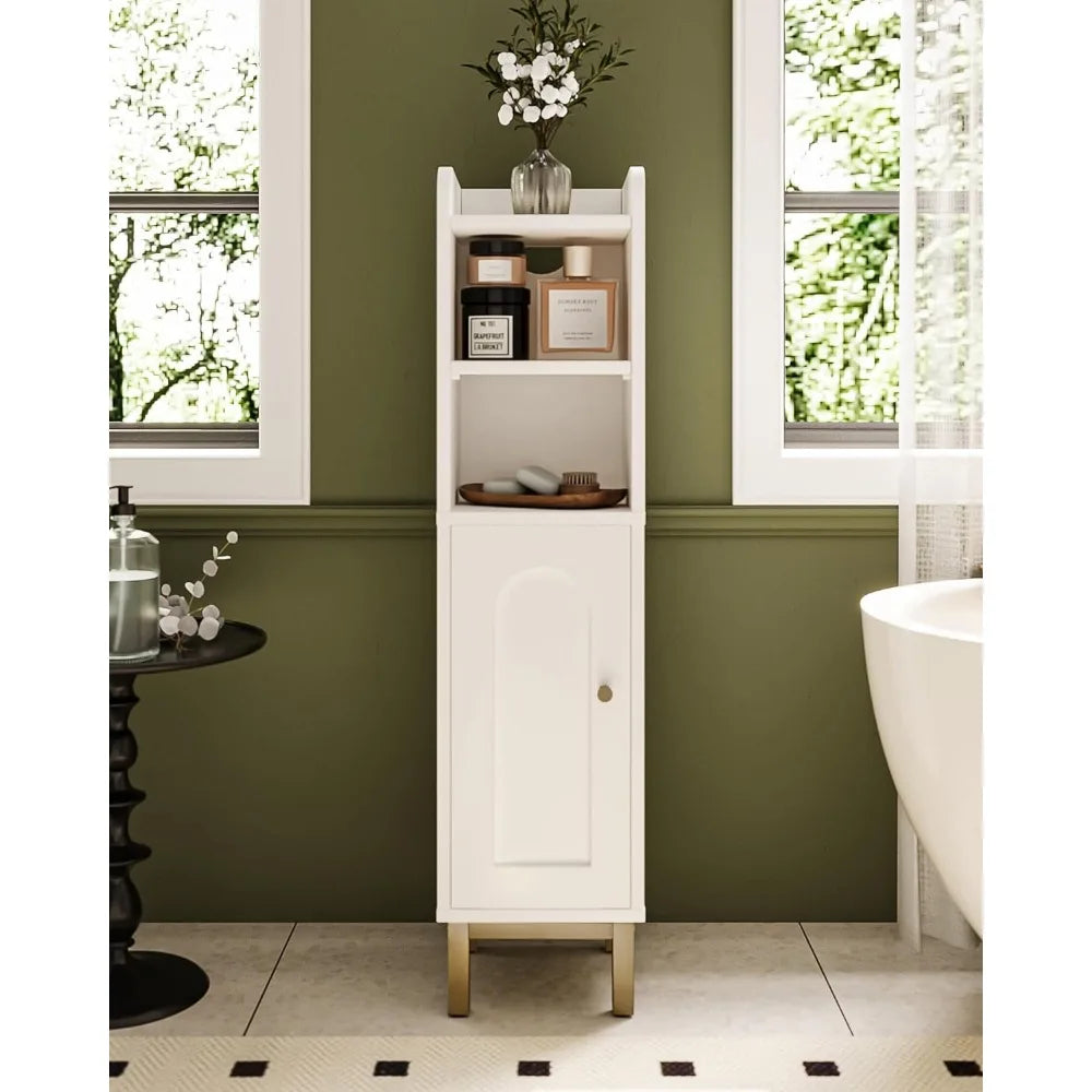 Bathroom Storage Cabinet, Small With Door & Shelves