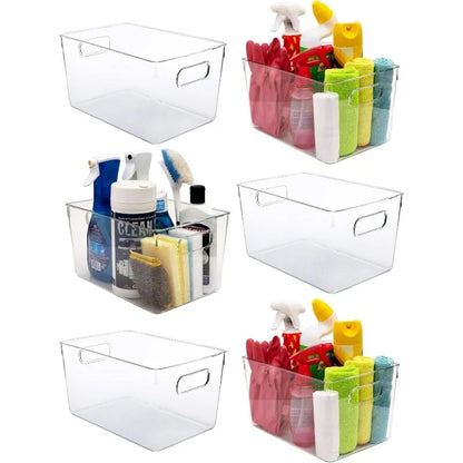 Clear Extra Large Plastic Stackable Storage Bins & Lids