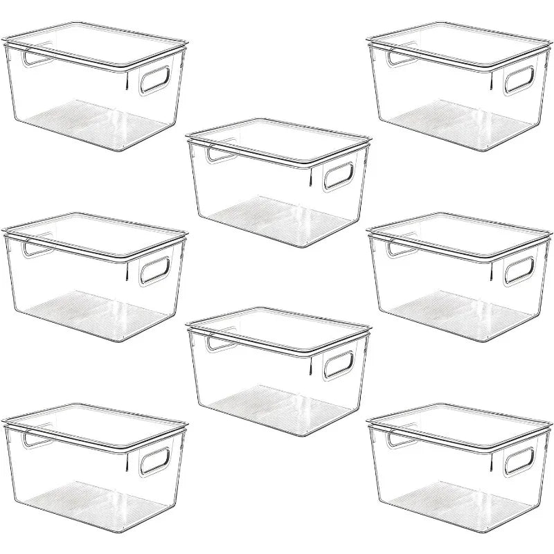 Clear Extra Large Plastic Stackable Storage Bins & Lids