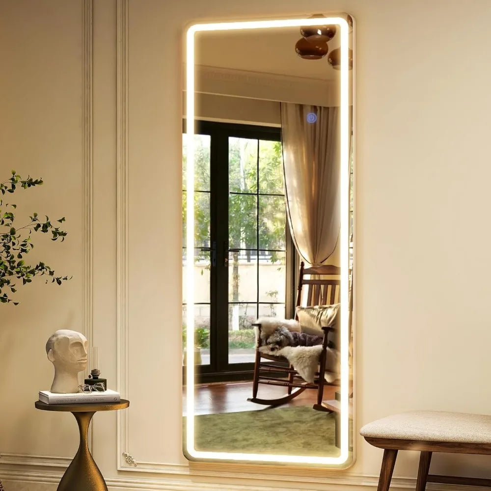 LED Full Body Mirror 64" x 21" With Lights