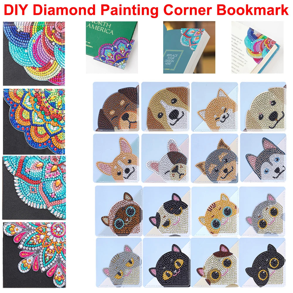 DIY Mosaic Triangle Diamond Painting Corner Bookmark