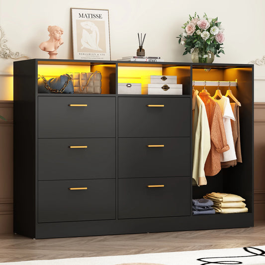 Unique 6 Drawer Dresser, Organizer, Cabinet For Bedroom