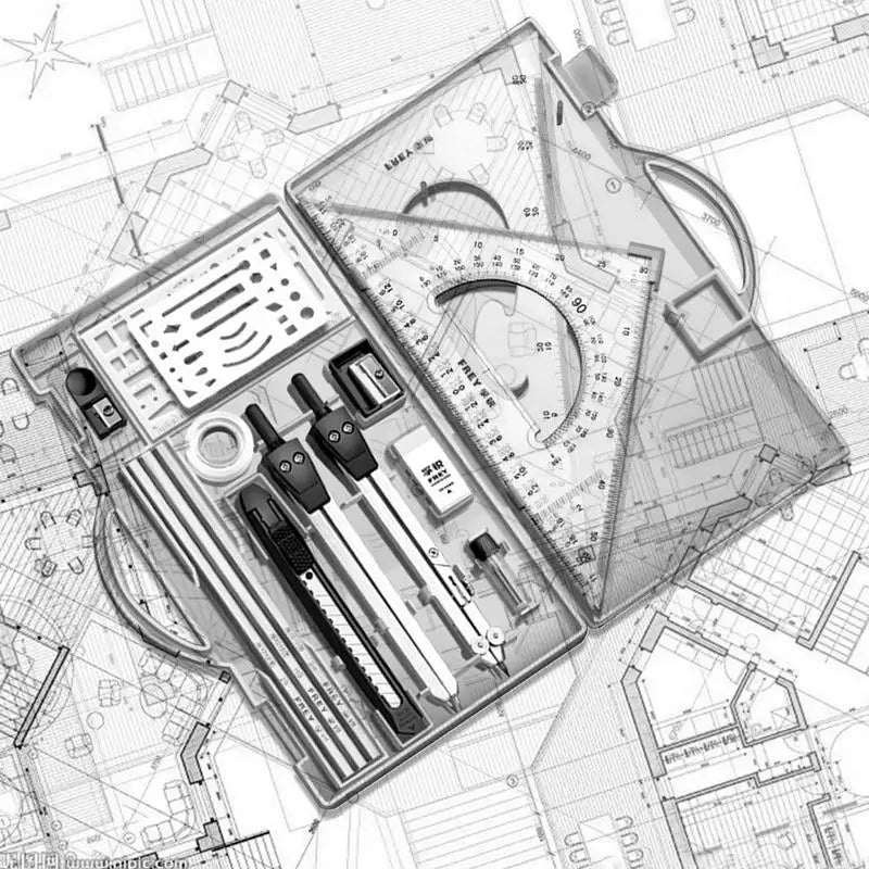 Drafting Geometry Drawing Tools Set