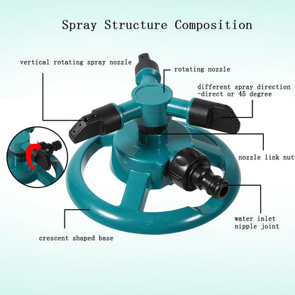 Fully Circle Rotating Watering Sprinkler Irrigation System