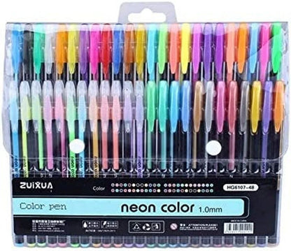 48 Gel Ink Glitter Fine-Tip Pens/Markers Kit