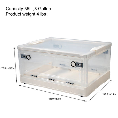 Large Stackable Collapsible Storage Cube with Lid