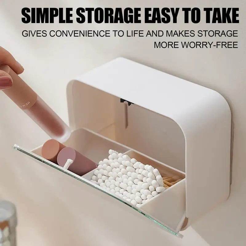 Cosmetic Storage Box, Bathroom Wall Mount Organizer