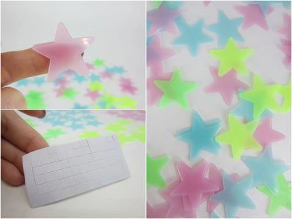 Dark Night Luminous Stars Glow Stickers Decals