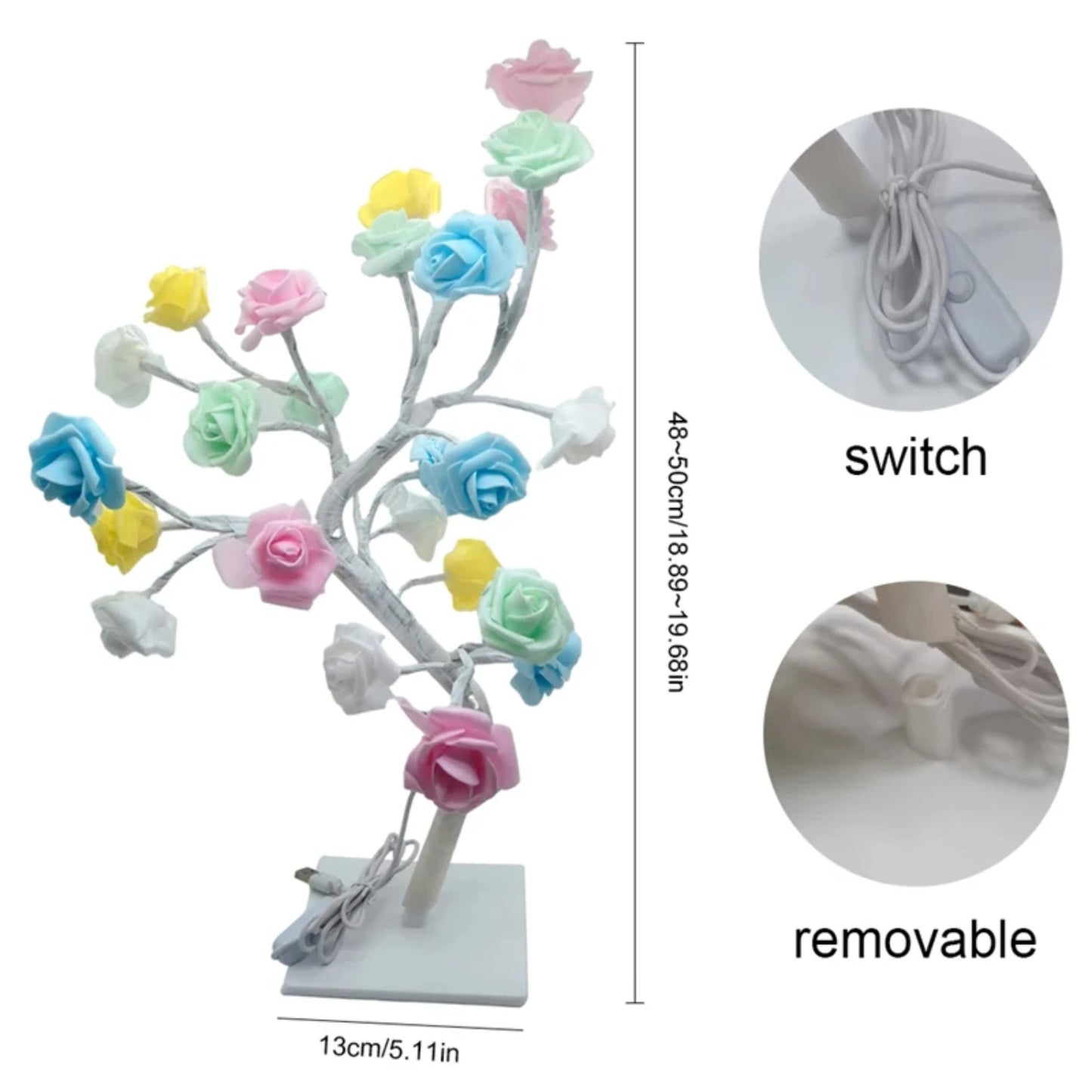 Gift Ideas LED USB Rose Desk Lamp