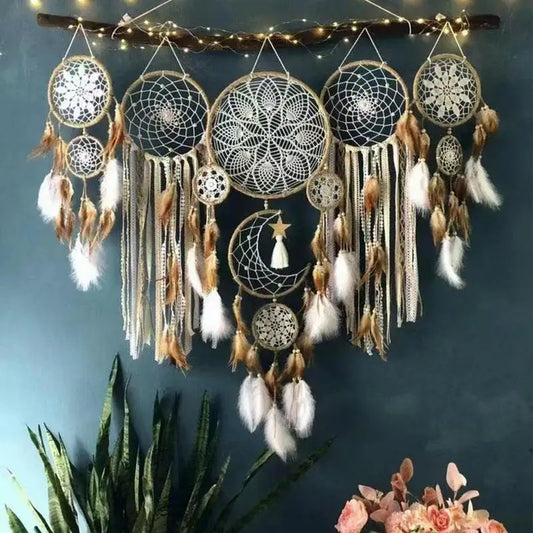 5Pcs/Set Handmade Macrame Dream Catchers Wall Art