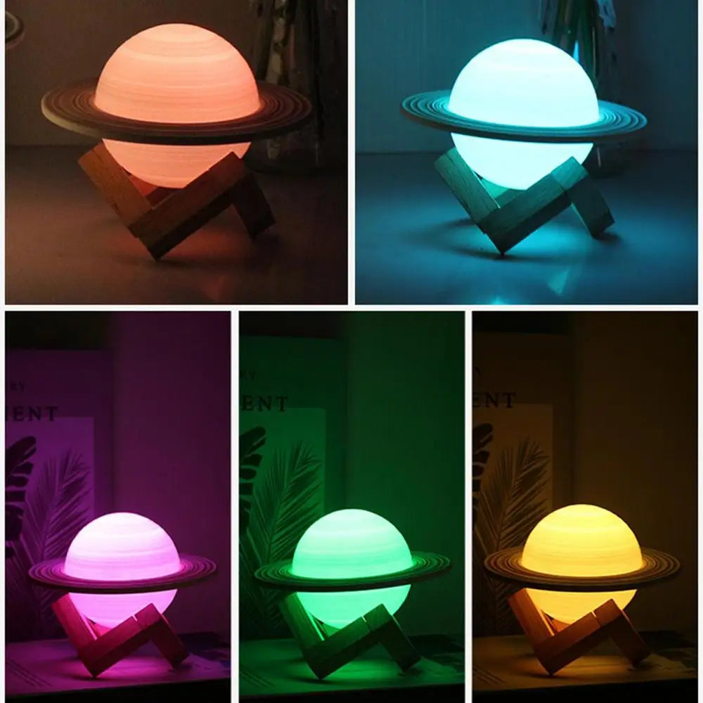 Saturn Lamp,16 Colors Remote & Touch Control