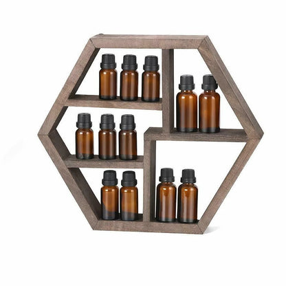 Essential Oil Organizer Hexagon Mounted Wall Rack