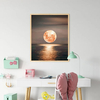 Full Moon at Sea Oil Paint By Numbers Kit