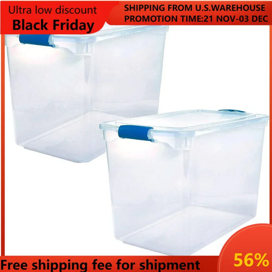 112 Quart Multipurpose Stackable Storage Container Tote Bins