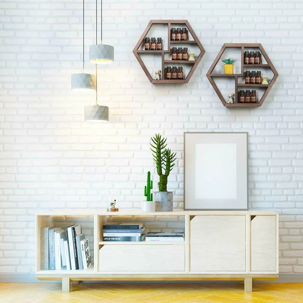 Essential Oil Organizer Hexagon Mounted Wall Rack