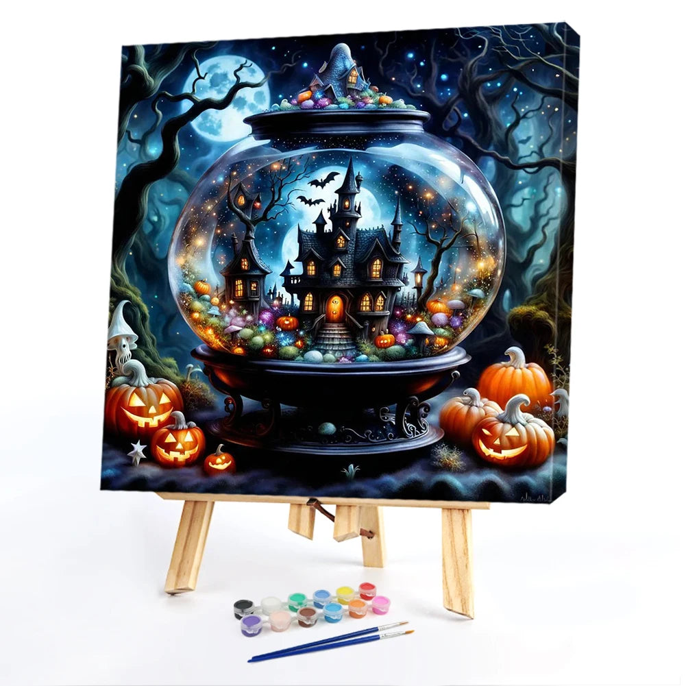 Halloween Ghosts Oil Paint By Numbers Kit