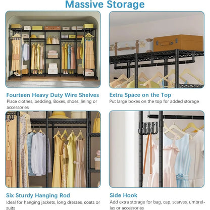 Heavy Duty Freestanding Portable Closet Bedroom Storage