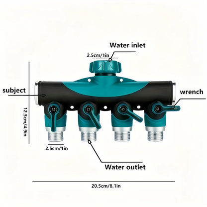 Water Faucet Splitter With Shut Off Valves